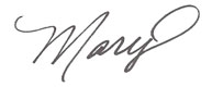 Mary's signature.